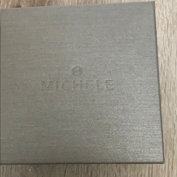 MICHELE WATCH PINK SILVER SQUARE